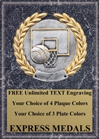Platinum Basketball Plaque 4x6 & 5x7 PM5103-VL