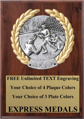 Platinum Football Plaque 4x6 & 5x7 PM5106-VL