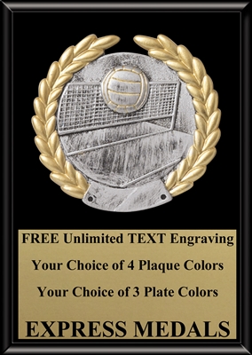 Platinum Volleyball Plaque 4x6 & 5x7 PM5117-VL
