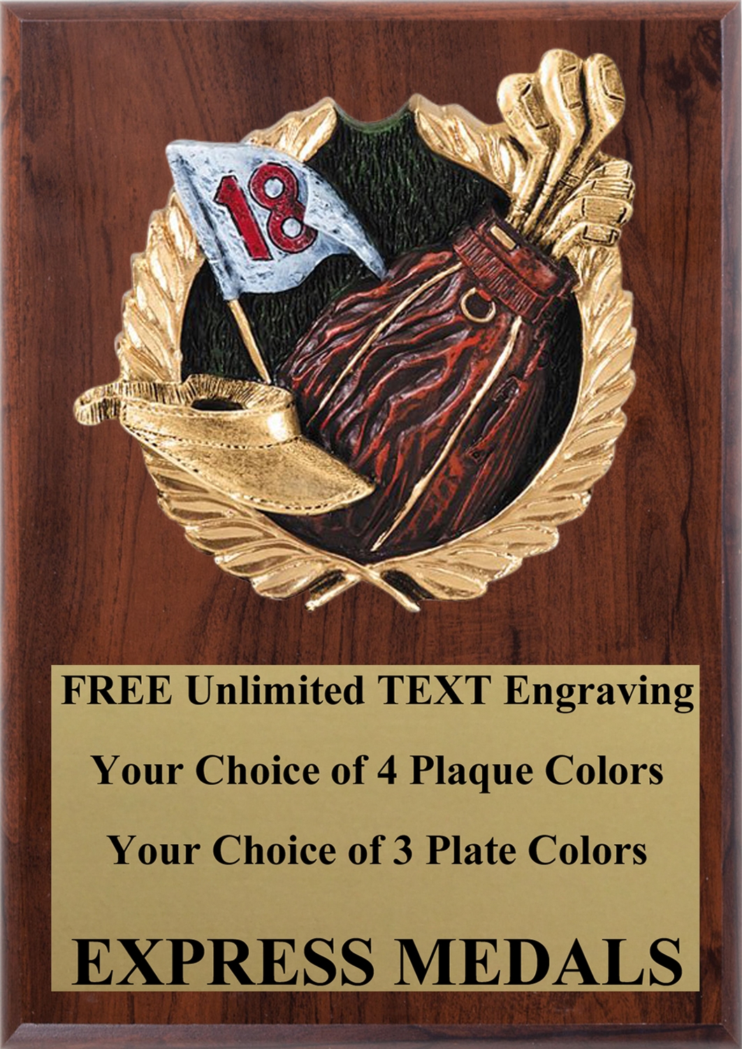Full Color Golf Plaque 4x6 & 5x7 PM651-VL