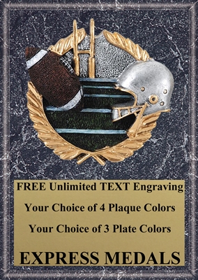 Full Color Football Plaque 4x6 & 5x7 PM653-VL