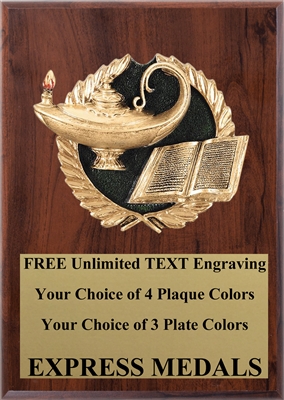 Full Color Lamp Scholastic Plaque 4x6 & 5x7 PM656-VL