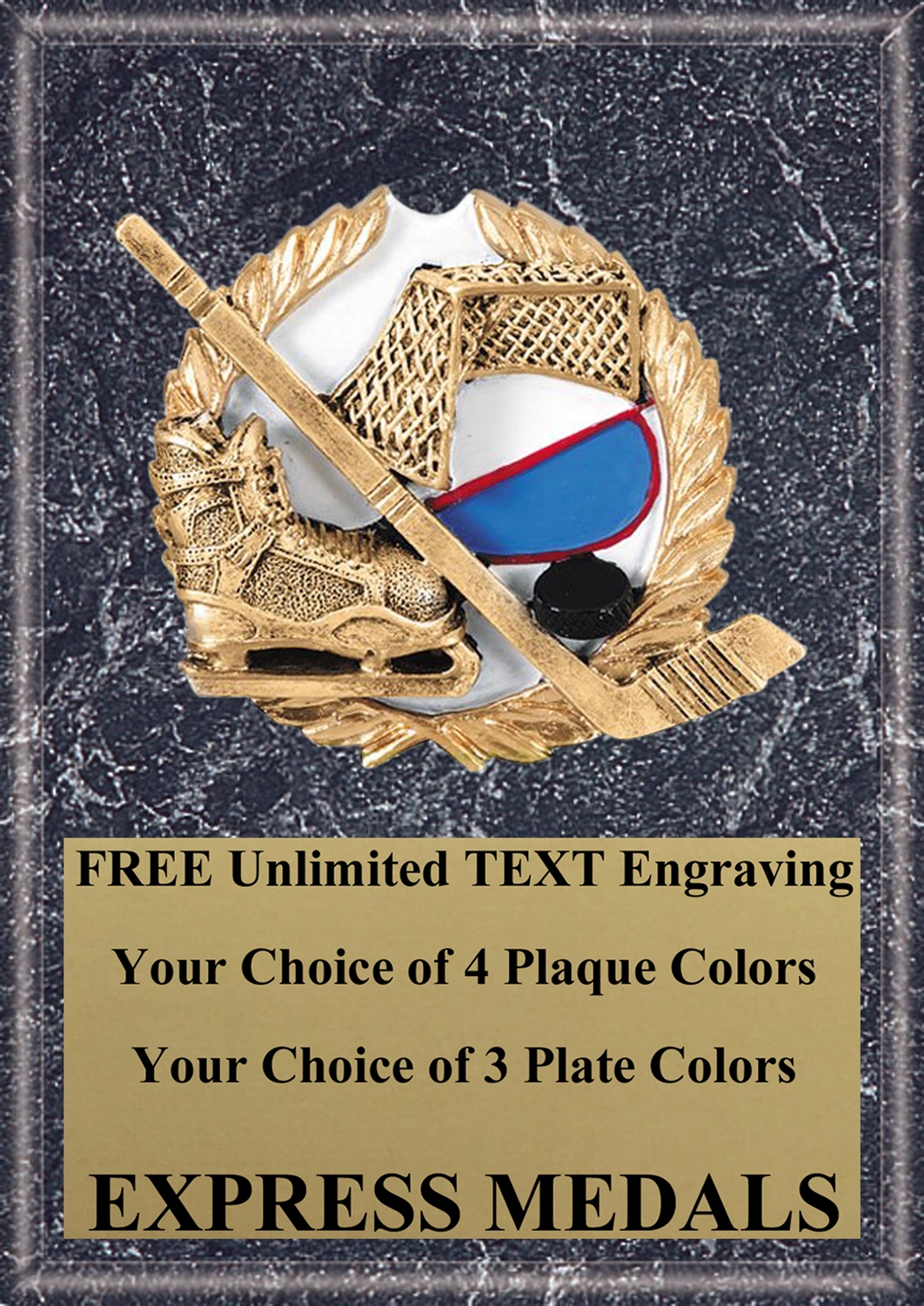 Full Color Hockey Plaque 4x6 & 5x7 PM657-VL