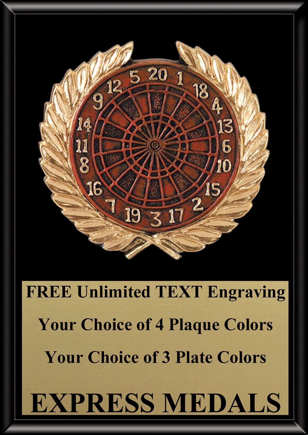 Full Color Darts Plaque (3 Sizes)