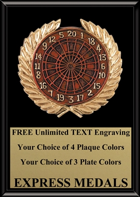 Full Color Darts Plaque 4x6 & 5x7 PM665-VL