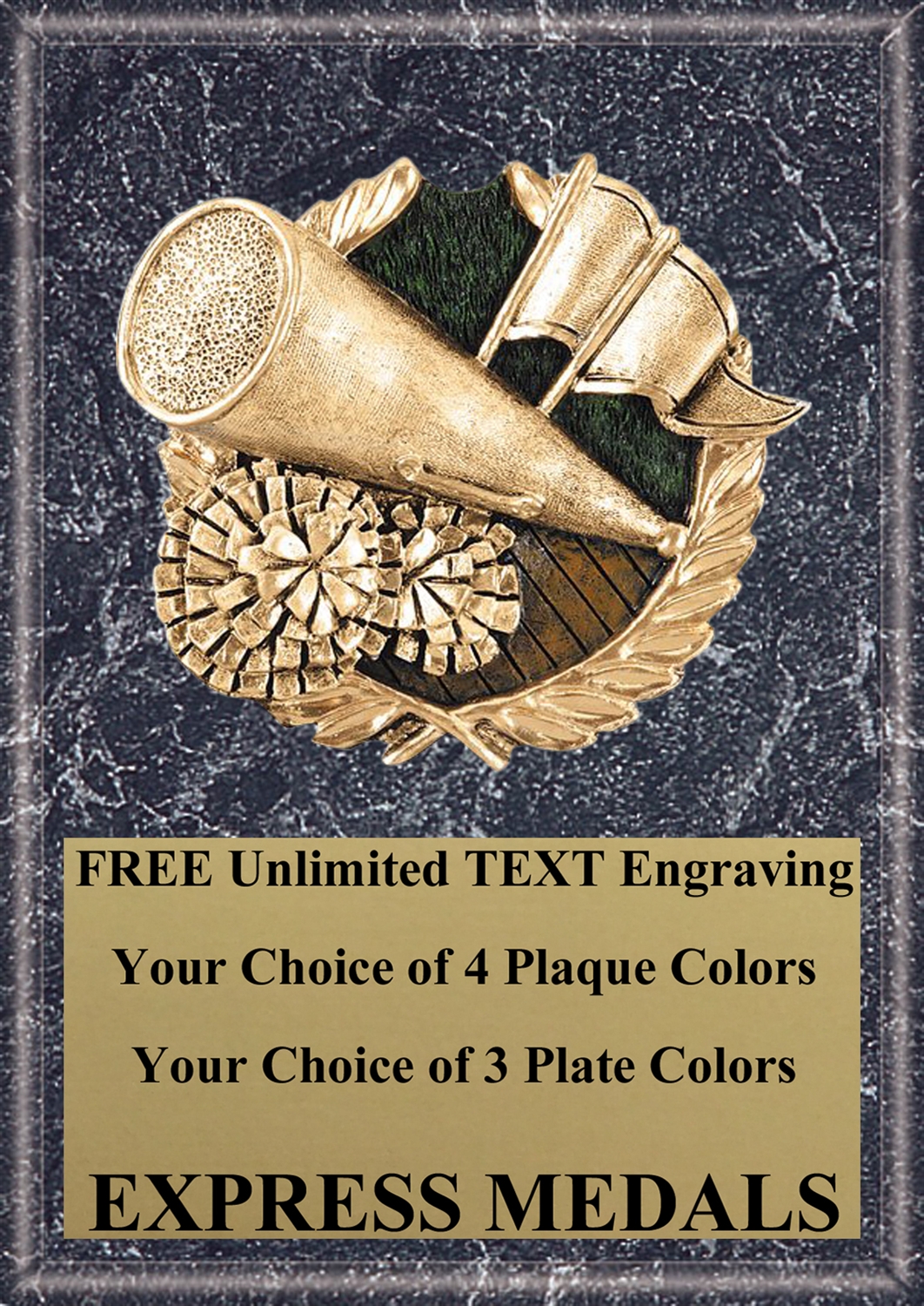 Full Color Cheerleading Plaque 4x6 & 5x7 PM668-VL