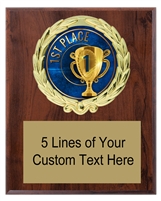 1st Place Star Plaque 4x6 5x7 6x8