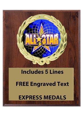 Plaques available in 3 sizes 4x6, 5x7 or 6x269
