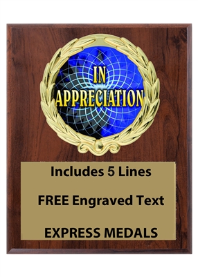 Plaques available in 3 sizes 4x6, 5x7 or 6x319