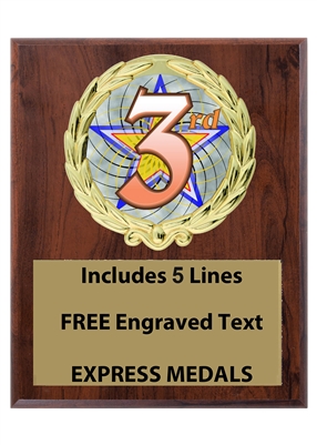 Plaques available in 3 sizes 4x6, 5x7 or 6x370