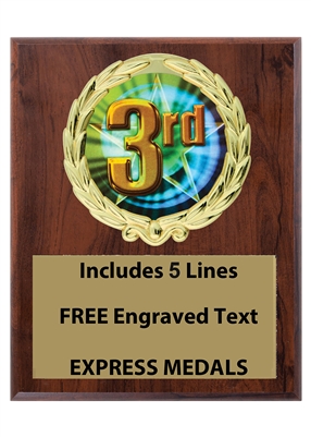 Plaques available in 3 sizes 4x6, 5x7 or 6x419