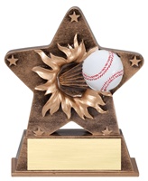 5-1/2" Starburst Series Baseball Trophy