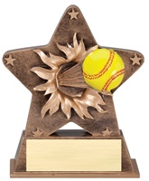 5-1/2" Starburst Series Softball Trophy