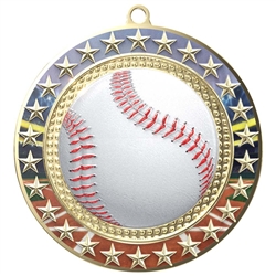 3" Radiant Star Baseball Medal (RSM101)