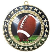 3" Radiant Star Football Medal (RSM113)