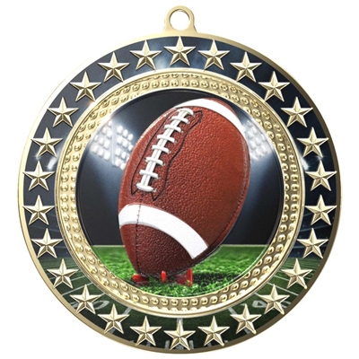 3" Radiant Star Football Medal (RSM113)