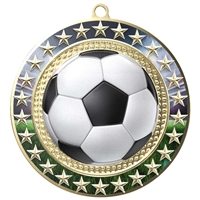 3" Radiant Star Soccer Medal (RSM128)
