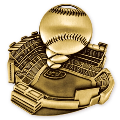 2-1/2" Baseball Stadium Medal SAM701