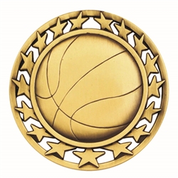 2-1/2" Super Star Basketball Medal SM-103