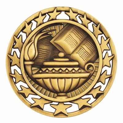 2-1/2" Super Star Lamp Medal SSM-8
