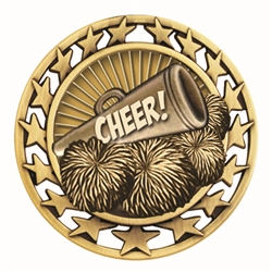 2-1/2" Super Star Cheerleader Medal SM-110
