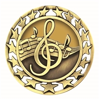 2-1/2" Super Star Music Medal SM-120