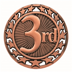 2-1/2" Super Star 3rd Place Medal SM-163