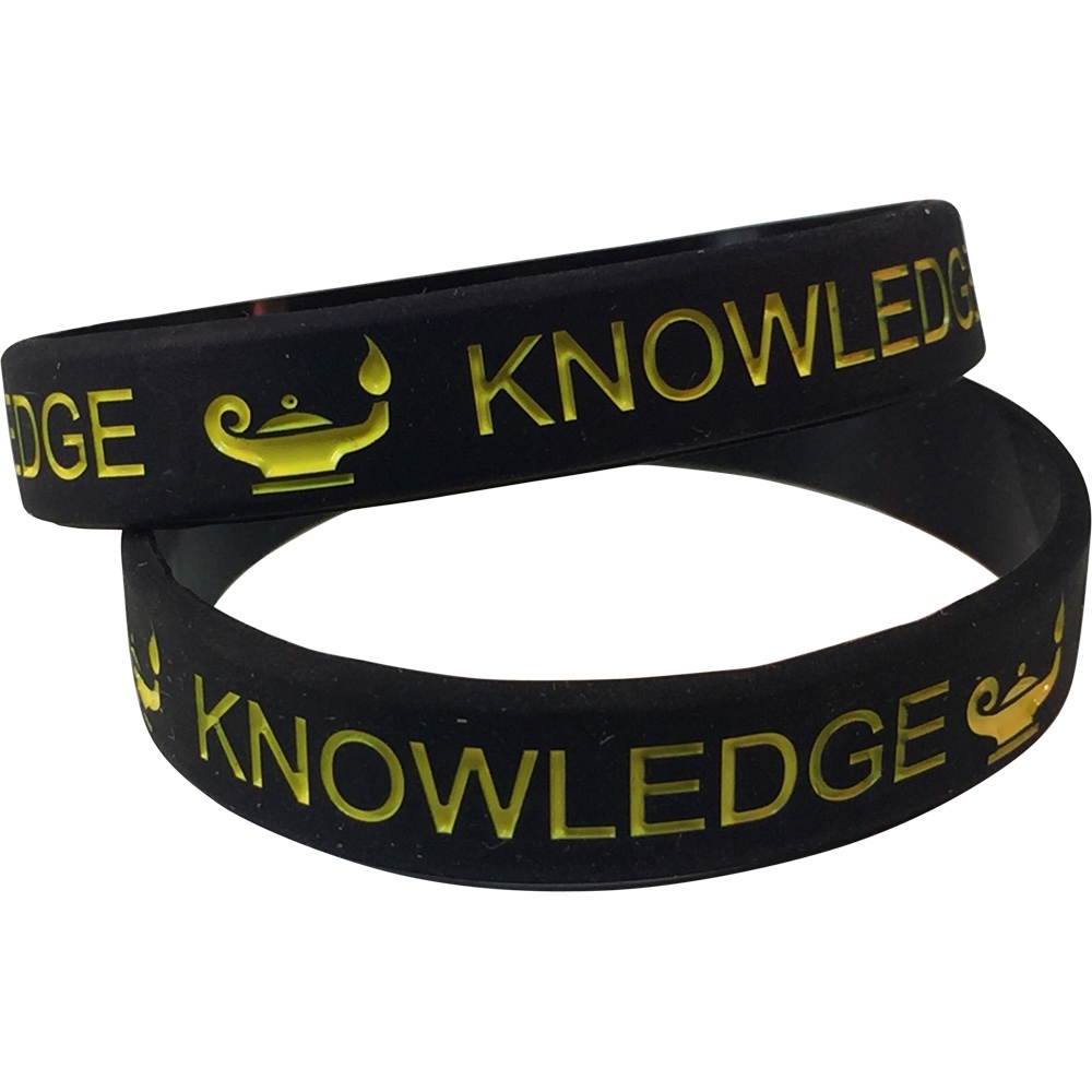 Silicone Lamp of Knowledge Wrist Band