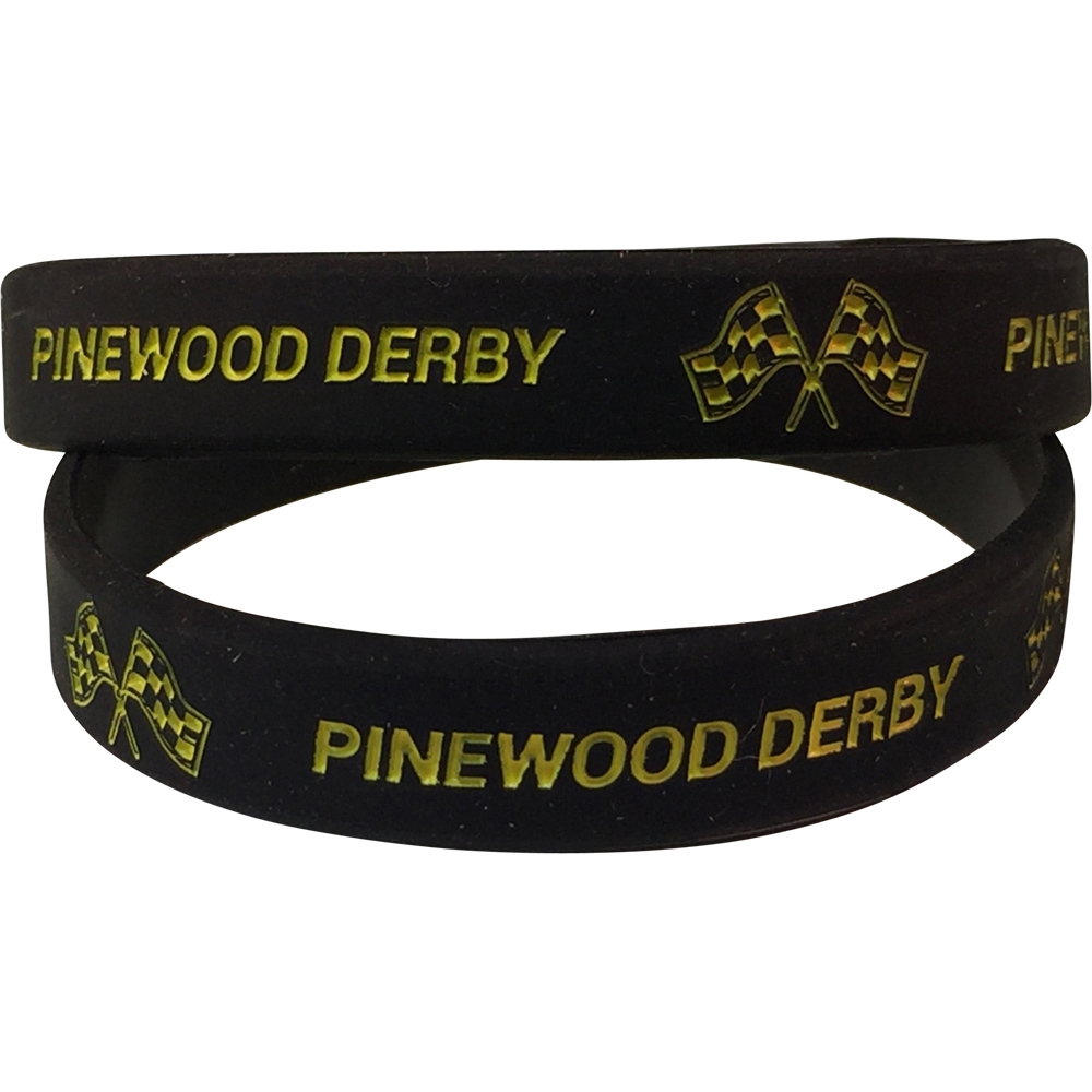 Silicone Pinewood Derby Wrist Band