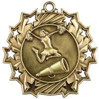 2-1/4" Ten Star Cheerleading Medal TS404