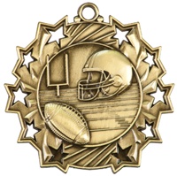 2-1/4" Ten Star Football Medal TS405