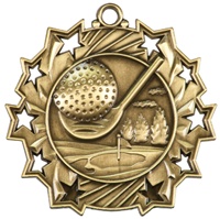 2-1/4" Ten Star Golf Medal TS406