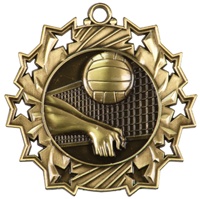 2-1/4" Ten Star Volleyball Medal TS417