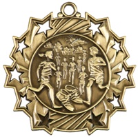 2-1/4" Ten Star Cross Country Medal TS419
