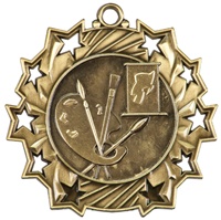 2-1/4" Ten Star Art Medal TS501