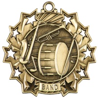 2-1/4" Ten Star Band Medal TS502