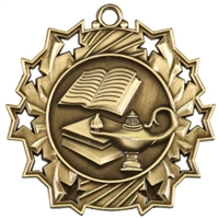 2-1/4" Ten Star Lamp of Knowledge Medal TS506