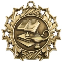 2-1/4" Ten Star Lamp of Knowledge Medal TS506