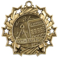 2-1/4" Ten Star Math Medal TS507