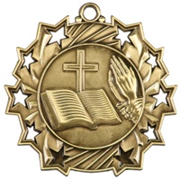 2-1/4" Ten Star Religious Medal TS514