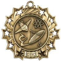 2-1/4" Ten Star Science Medal TS515