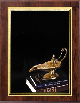 5" x 7" Hi-Def Book & Lamp Plaque VL57-ZA46LK
