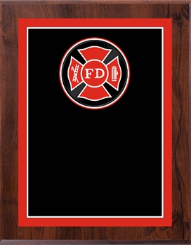 8" x 10" Full Color Fire Department Plaque VL810-MP331C