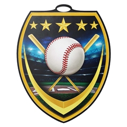 3" Baseball Shield Medal (VSM201)