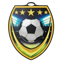 3" Soccer Shield Medal (VSM228)