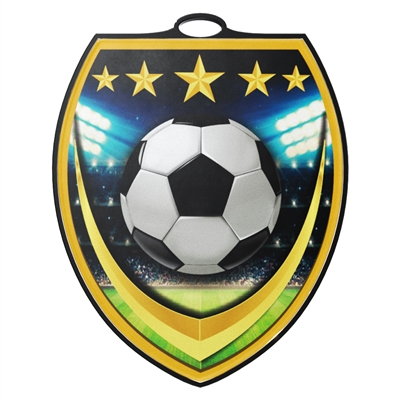 3" Soccer Shield Medal (VSM228)