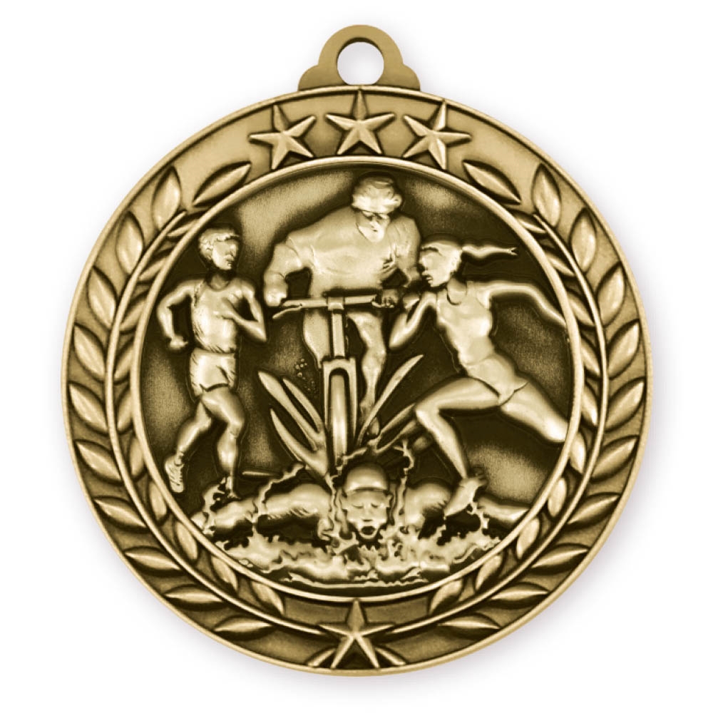 2-3/4" Triathlon Medal