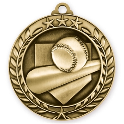 1 3/4" Baseball Medal