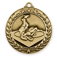 1 3/4" Wrestling Medal