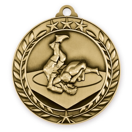 1 3/4" Wrestling Medal